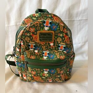 Disney Parks Loungefly Tropical Green Backpack mini enchanted